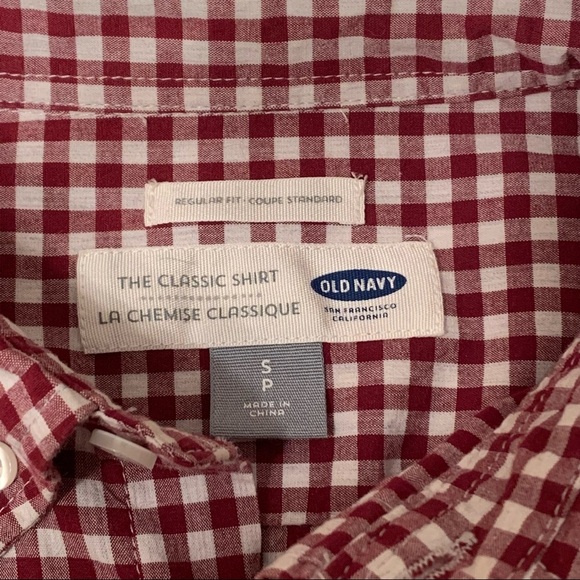 Old Navy Men’s Checkered Button Down Shirt Sz S - Picture 5 of 6